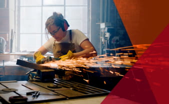 Person working in a factory