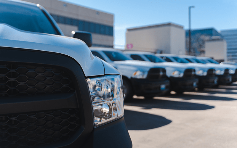 Fleet of Mobilease trucks